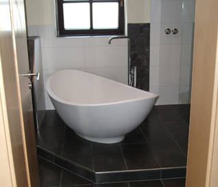 Rapsel Lavasca Mini Oval-Badewanne freistehend wei� matt, Cristalplant,  art. LAVA MINI Gr��e 1800 x 1000 x 480 /620mm