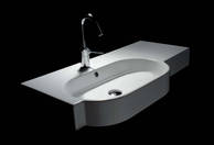 Hatria Area Waschtisch 90x45cm wei� mit Becken links art. Y0U9