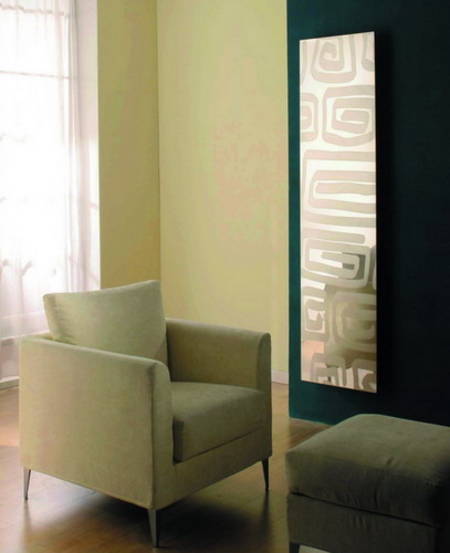Frame inox decor, Cordivari Design, Heizk�rper in Edelstahl hochglanz-poliert mit satiniertem Dekor, Gr��e 560x1800mm