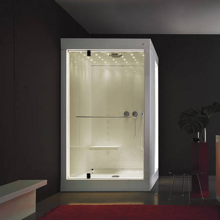 Kosmic 1, Kos Italia, Dusche mit Dampfbad und Sternenhimmel, Gr��e 1290x1290x2200mm, Farbe: wei�, Armaturen chrom