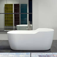 antoniolupi Funny West Badewanne oval mit R�ckenrand, in Cristalplant gefertigt, 1535x810mm, art. FUNNY WEST Design by Paolo Cappello und Federico Sandri