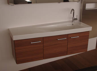 Hatria Grandangolo Waschtisch 1300x500x335mm wei�, art. Y0YF ausgestellt im Showroom Brixen