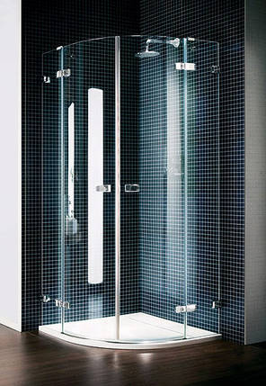 Duka Aura Modell Vetra 3000, Rundkabine mit 2 Schwenkt�ren mit gro�em Fixteilen, Art. VR4P, Ma�: f�r g�ngige Duschwannen in den Gr��en 800x800mm, 900x900mm, 1000x1000mm und asymmetrische Duschwannen