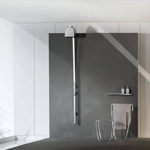 Gessi Mimi Duschs�ule mit Tellerkopfbrause in chrom geb�rstet, art. 31437.147 (auch in Edelstahl geb�rstet, chrom, gold matt und gold glanz oder wei� perlmutt erh�ltlich)