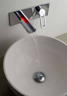 Gessi Riflessi LED Colour Waschtischmischer zur Wandmontage chrom, art. 38385.031