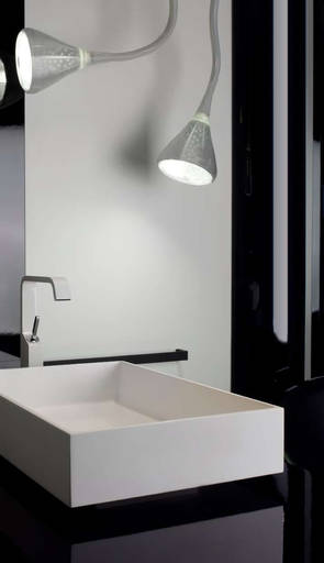 Gessi Home Collection Aufsatzwaschtisch rechteck, art. 37561.031, in Vetro Freddo, 600x400cm wei�
