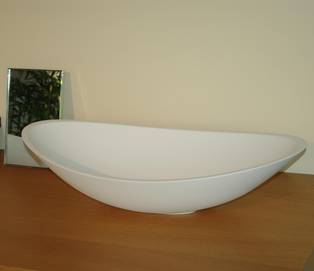 Vela Aufsatzwaschtisch, 70x34cm in Corian wei�, art. A600