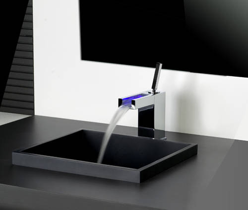 Rettangolo Colour LED Waschtischmischer chrom, 30902.031