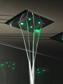 Gessi Privatewellness Colour LED Deckenbrause, art. 32855+32927.238 im Bild Funktion Wasserfall