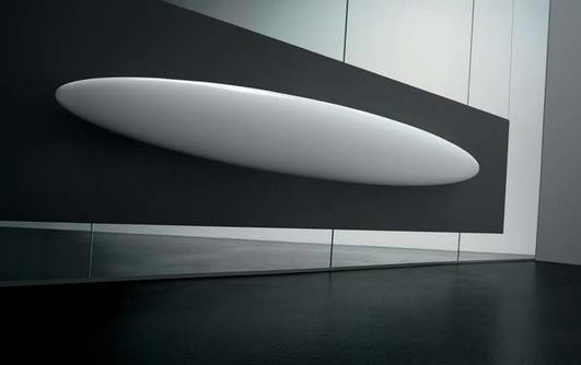 Blade orizzontale, Griffe Collection, Design Peter Rankin, art. BL00O01B, Antrax.it, elliptischer Heizk�rper, Gr��e 1700x250mm