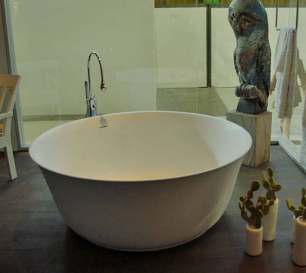 Goccia Badewanne rund, Cristalplant wei� matt, Durchmesser 1500mm, art. 39105
