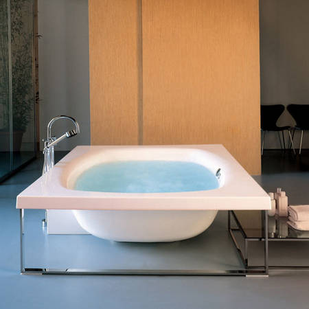 Kaos 2 free standing, Kos Italia, Design Ludovica & Roberto Palomba, freistehende Badewanne f�r verchromten F��en, Gr��e 2000x1400x510mm, Farbe: wei�