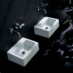 Flaminia Acquababy Waschtisch 38,5x39mm wei� wandh�ngend oder aufgesetzt einsetzbar, art. 5088