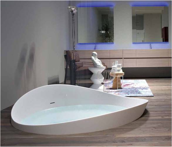 Dune Halbeinbaubadewanne Durchmesser 172mm wei� matt, aus Cristalplant ink. Ablaufgarnitur und Clik Clak-Ablaufsystem - SONDERPOSTEN ZUM ABVERKAUF - neu und originalverpackt - PREIS EURO 5.340,00 + MwSt. ANSTATT EURO 8.651,00 + MwSt.