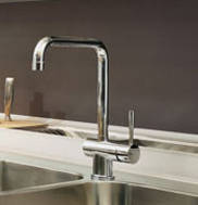 Gessi Oxygene Sp�ltischmischer hoch in chrom, mit hohem Auslauf, der 360� drehbar ist und mit flexiblen Anschlu�schl�uchen, art. 13181.031, auch in Edelstahl geb�rstet Finox erh�ltlich
