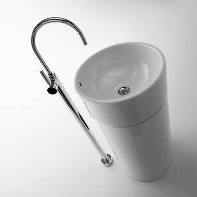 Flaminia Twin Column, freistehender Waschtisch �42cm, art. 5050/COLC + 5050/42C, Farbe weiss