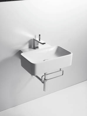 Flow Waschtisch wandh�ngend wei�, 49,5x40cm, art. FL 16