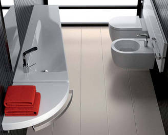 Hatria Grandangolo easywarm asymetrischer Waschtisch