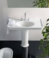 Hatria Dolcevita Waschtisch wei� 750x550mm wei�, art. Y0EJ mit S�ule art Y0EK