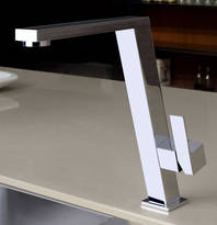 Gessi Incline Sp�ltischarmatur in Edelstahl geb�rstet Finox mit geneigten K�rper, Auslauf 360� drehbar, mit flexiblen Anschlu�schl�uchen, art. 17047.149, auch in chrom erh�ltlich