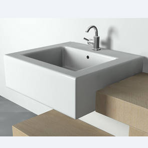 Flaminia Acquagrande Halbeinbauwaschtisch 60x55,5cm wei�, art. 5053