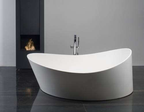 antoniolupi Dune Badewannen freistehend rund, Design Mario Ferrarini, Gr��e �172cm H-64,5cm in Cristalplant, art. DUNE1, Antonio Lupi by Sanikal