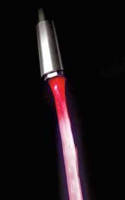 Gessi Just Colour K�chenarmatur in Edelstahl geb�rstet, art. 20579.149 LED beleuchtetes Wasser