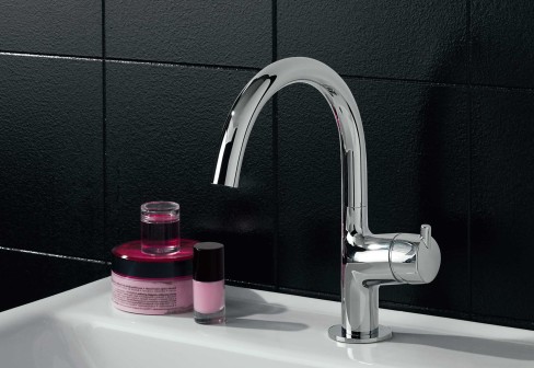 Serie Simply Beautiful, Zucchetti Italia, Design Matteo Thun, Waschtisch-Einhebelmischer mit hohem Auslauf, art. ZSB249, Oberfl�che verchromt