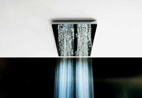 Serie Shower, Zucchetti Italia, Deckenbrause 370x240mm mit 2 Strahlarten: Regenstrahl und Schwallstrahl, art. Z94151, Oberfl�che verchromt