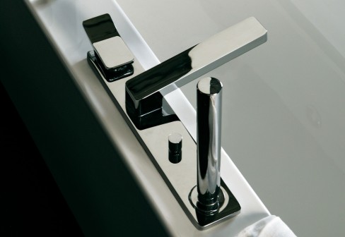 Serie Soft, Zucchetti Rubinetteria, Design Ludovica + Roberto Palomba, Wannenrandarmatur, art. ZP7168, Oberfl�che verchromt